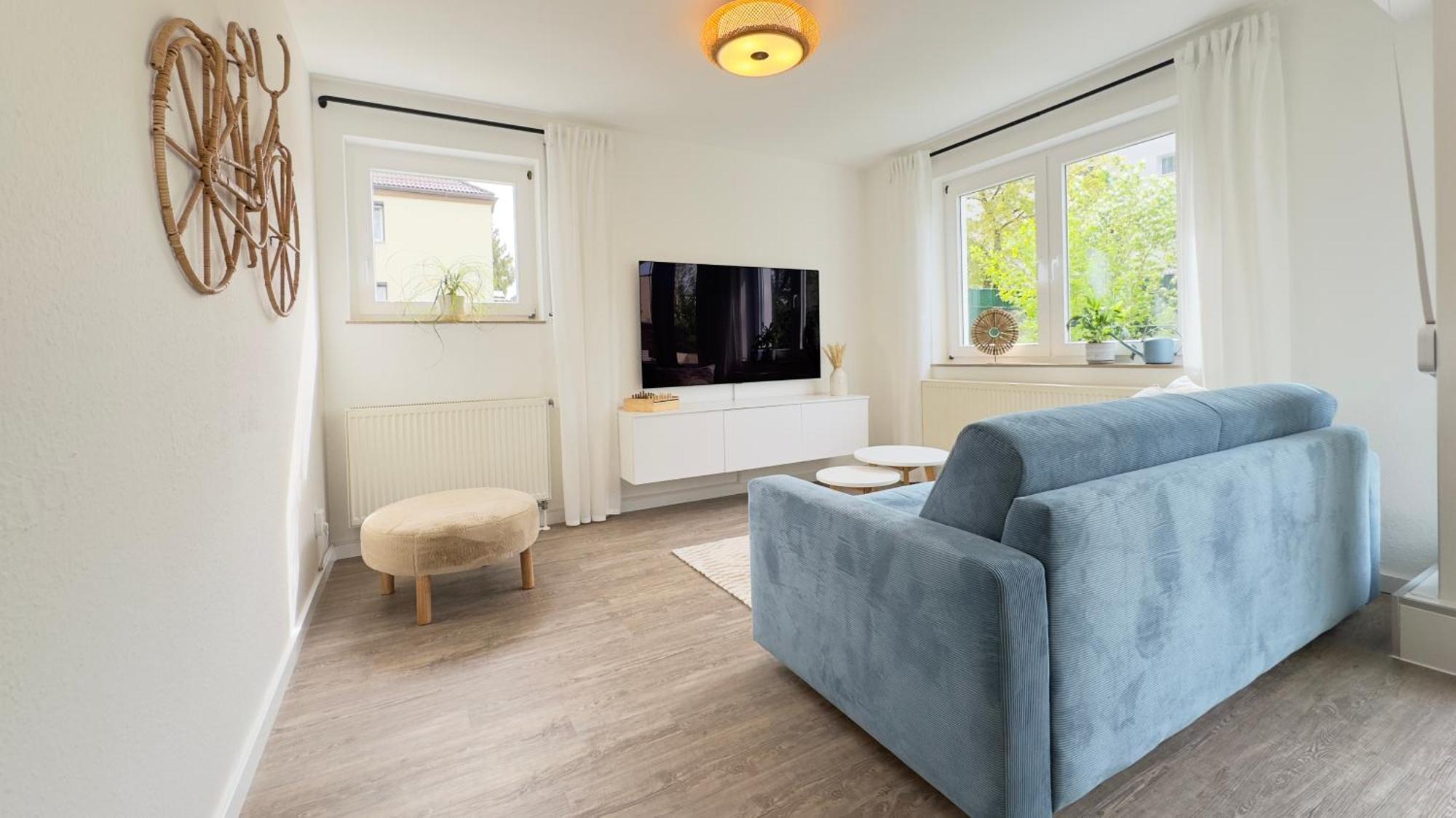 Fewo Am Park - 4P, Boxspringbett, Balkon, Smarttv, Gesundbrunnen, Familienfreundlich Halle  외부 사진